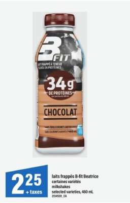laits frappés B-fit Beatrice
