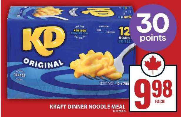 Kraft Dinner Noodle Meal