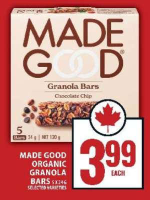 MADE GOOD ORGANIC GRANOLA BARS