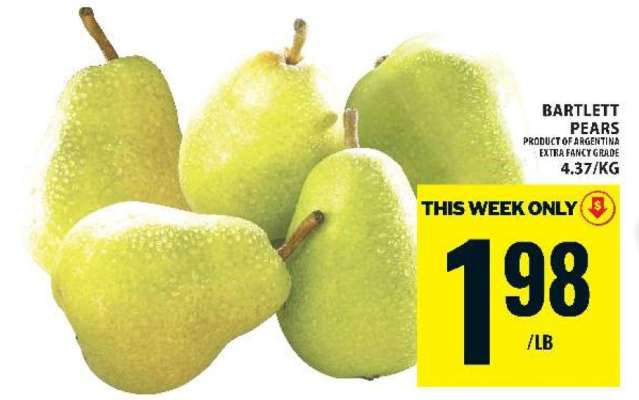 BARTLETT PEARS