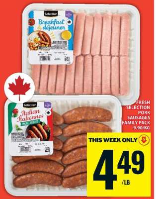 FRESH SELECTION PORK SAUSAGES FAMILY PACK