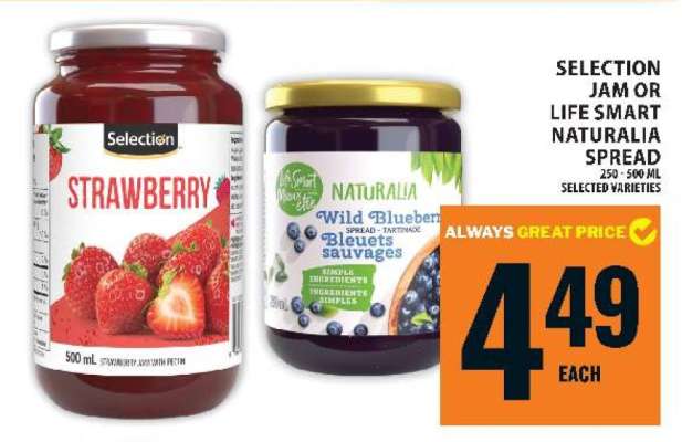 SELECTION JAM OR LIFE SMART NATURALIA SPREAD