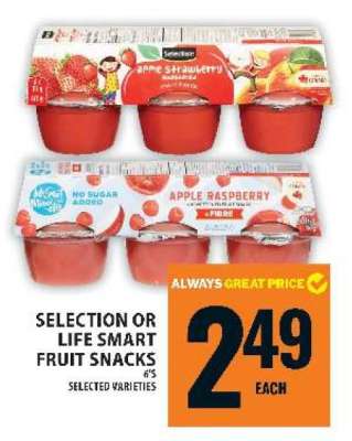 SELECTION OR LIFE SMART FRUIT SNACKS