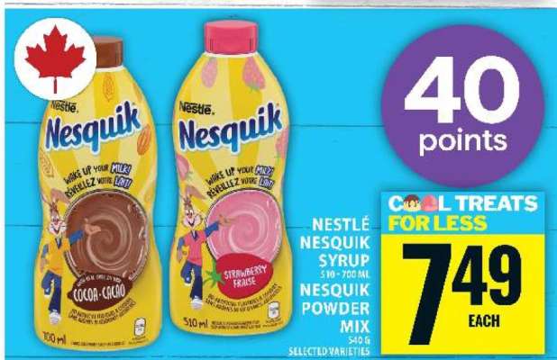Nestlé Nesquik Syrup or Powder Mix
