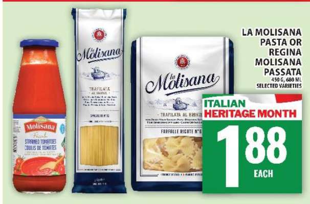 LA MOLISANA PASTA OR REGINA MOLISANA PASSATA