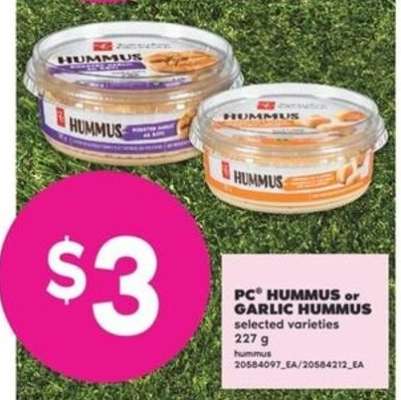 PC Hummus or Garlic Hummus