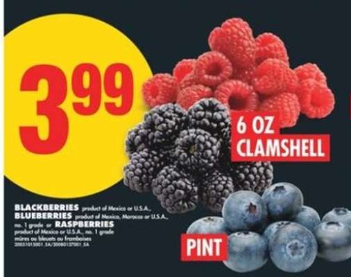 Blackberries, Blueberries, Raspberries