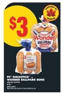 PC® Gigantico™ or Wonder Ballpark Buns