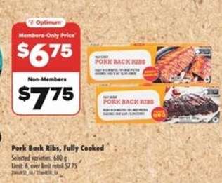 Pork Back Ribs, Fully Cooked