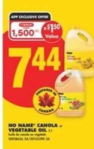 No Name Canola or Vegetable Oil