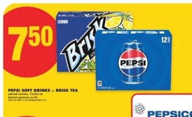 PEPSI SOFT DRINKS or BRISK TEA