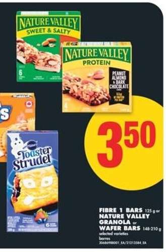 Fibre 1 Bars or Nature Valley Granola or Wafer Bars