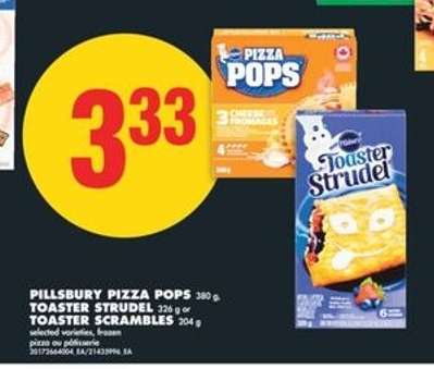 Pillsbury Pizza Pops, Toaster Strudel or Toaster Scrambles