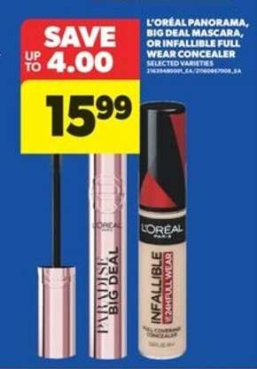 L'Oréal Panorama, Big Deal Mascara, or Infallible Full Wear Concealer