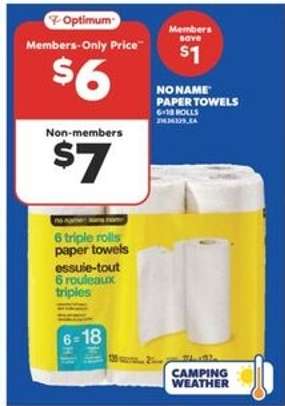 NO NAME PAPER TOWELS