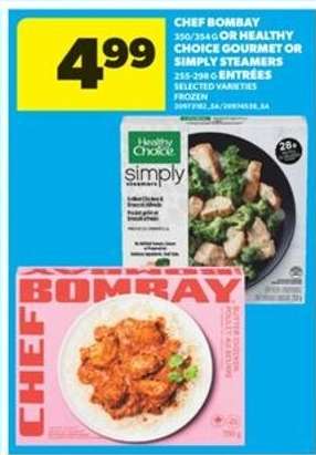 Chef Bombay or Healthy Choice Gourmet or Simply Steamers