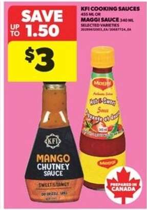 KFI Cooking Sauces or Maggi Sauce