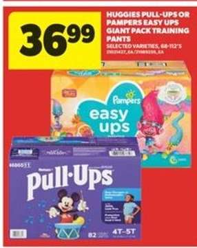 Huggies Pull Ups or Pampers Easy Ups