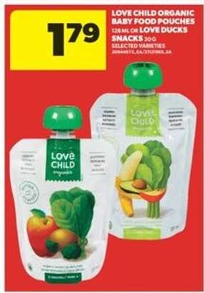 Love Child Organic Baby Food Pouches