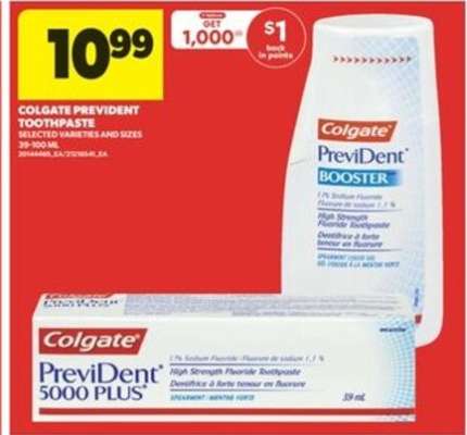 COLGATE PREVIDENT TOOTHPASTE
