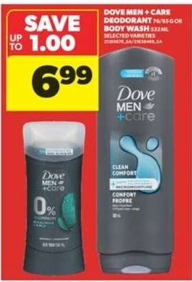 Dove Men + Care Deodorant or Body Wash