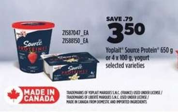 Yoplait Source Protein Yogurt