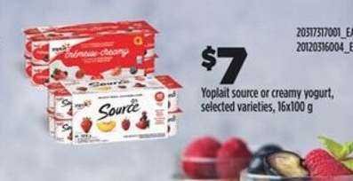 Yoplait Source or Creamy Yogurt