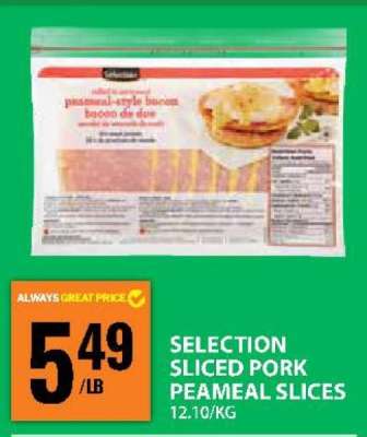 Selection Sliced Pork Peameal Slices