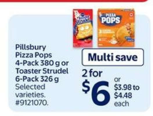PILLSBURY PIZZA POPS OR TOASTER STRUDEL