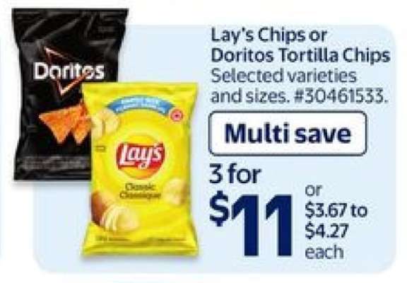 Lay's Chips or Doritos Tortilla Chips
