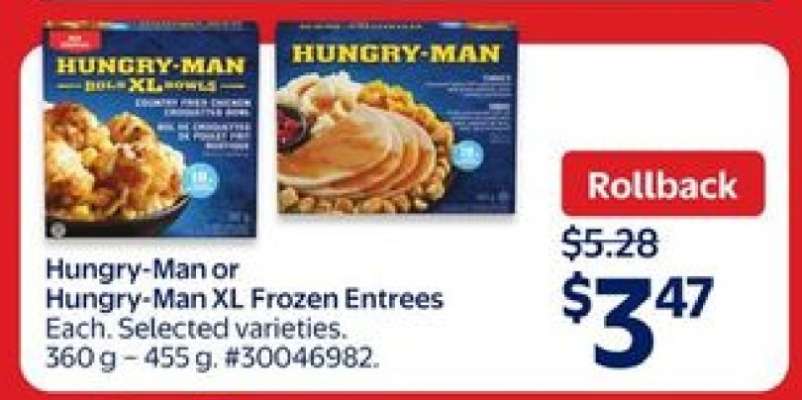 Hungry-Man or Hungry-Man XL Frozen Entrees