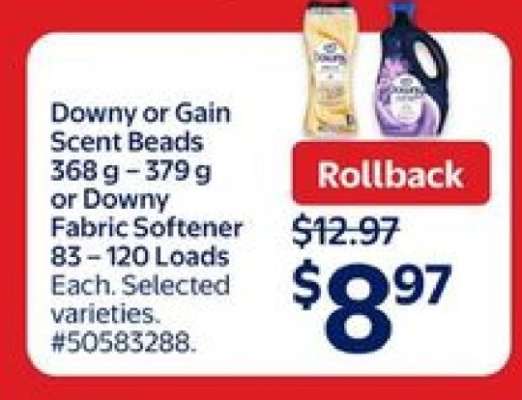 Downy or Gain Scent Beads or Downy Fabric Softener