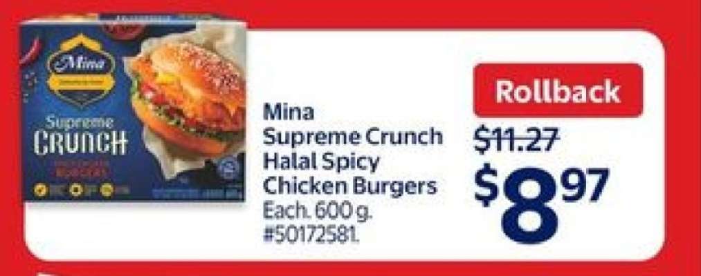 Mina Supreme Crunch Halal Spicy Chicken Burgers