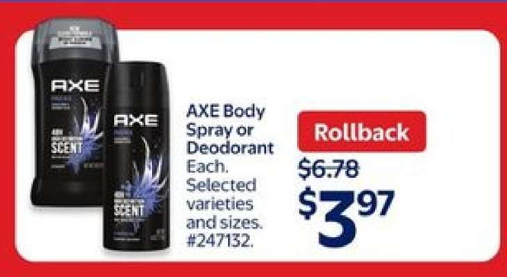 AXE Body Spray or Deodorant