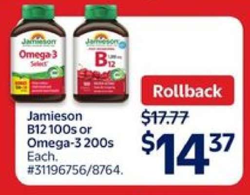 Jamieson B12 100s or Omega-3 200s