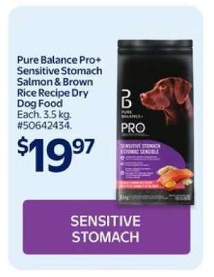Pure Balance Pro+ Sensitive Stomach Salmon & Brown Rice Recipe Dry Dog Food