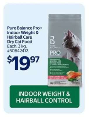 Pure Balance Pro+ Indoor Weight & Hairball Care Dry Cat Food