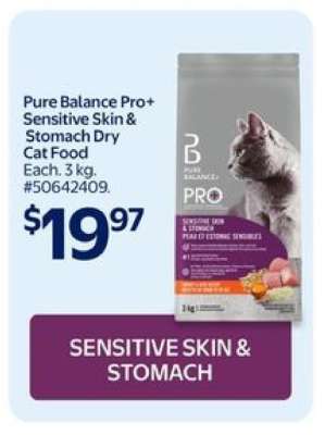 Pure Balance Pro+ Sensitive Skin & Stomach Dry Cat Food