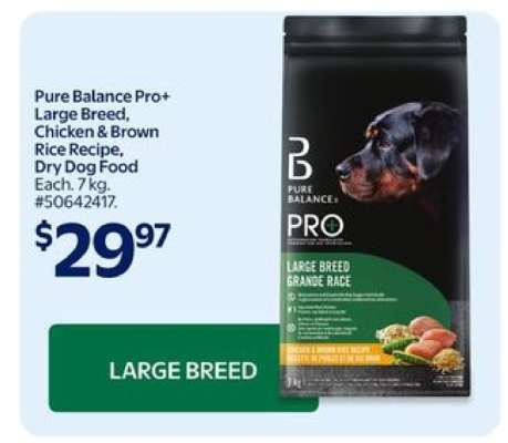 Pure Balance Pro+ Large Breed, Chicken & Brown Rice Recipe, Dry Dog Food