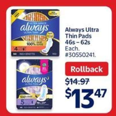 ALWAYS ULTRA THIN PADS