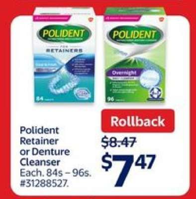 Polident Retainer or Denture Cleanser