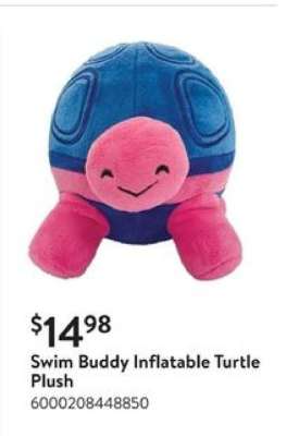 Swim Buddy Inflatable Turtle Plush