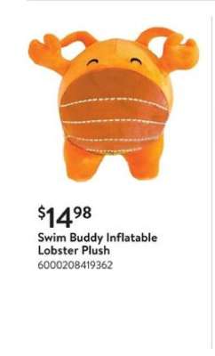 Swim Buddy Inflatable Lobster Plush