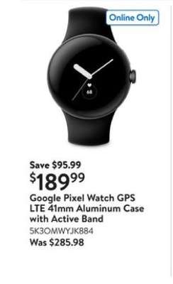 Google Pixel Watch GPS LTE 41mm Aluminum Case with Active Band