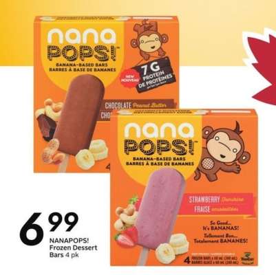 NANAPOPS! Frozen Dessert Bars 4 pk