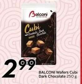 BALCONI Wafers Cubi Dark Chocolate 250 g