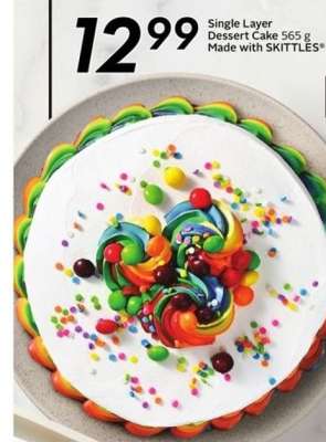 Single Layer Dessert Cake