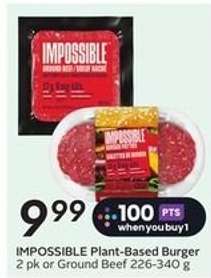 IMPOSSIBLE Plant-Based Burger