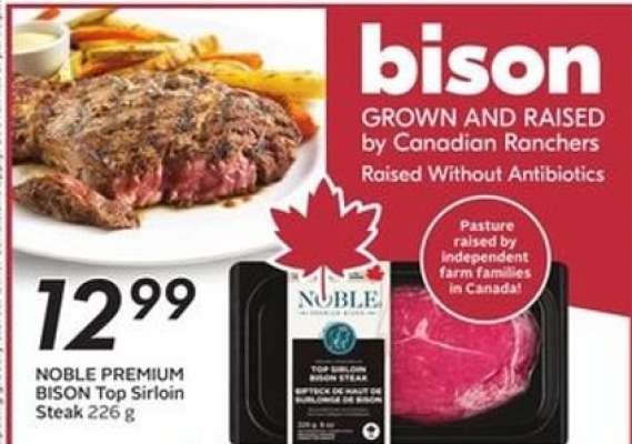 Noble Premium Bison Top Sirloin Steak