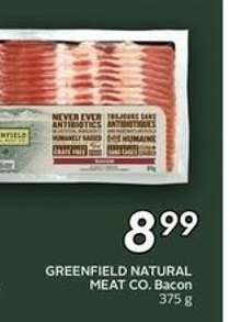 GREENFIELD NATURAL MEAT CO. Bacon